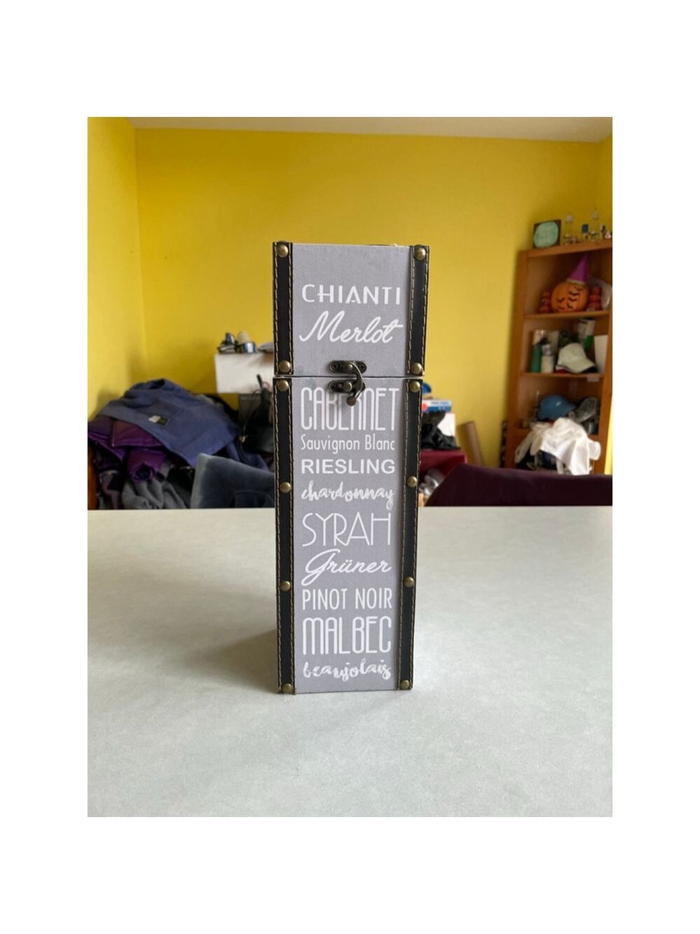 Elements Gray & Black Wine Storage Box One Size